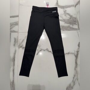 Justice Black Girls' Leggings with Mesh Trim